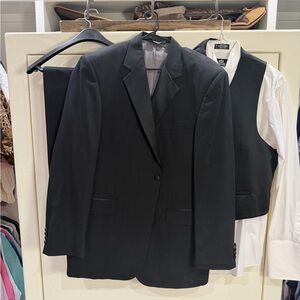 Stafford Black Men's Suit with Vest